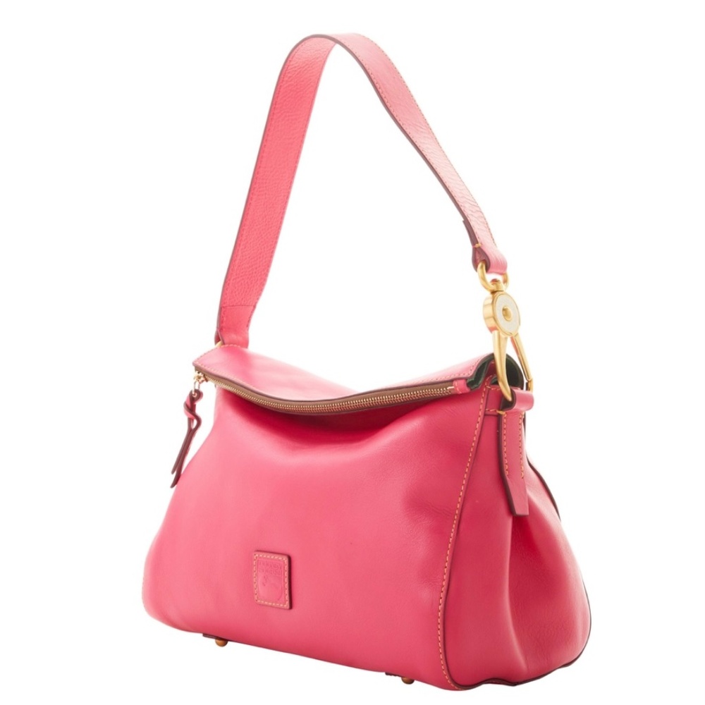 Dooney and Bourke Laurel Hobo in Luxurious FUCHSIA Florentine Leather